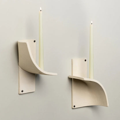Kahn Candle Sconce - Bone