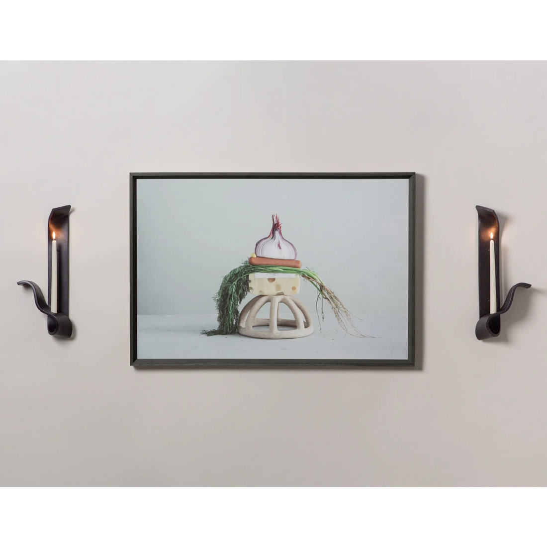 Moonara Candle Sconce - Black