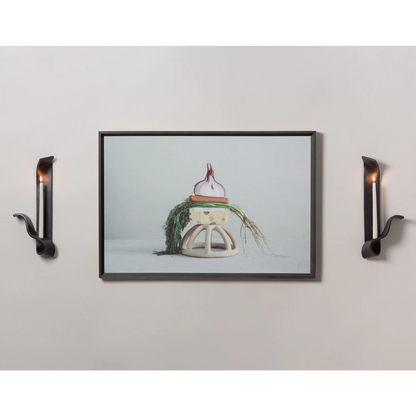 Moonara Candle Sconce - Black