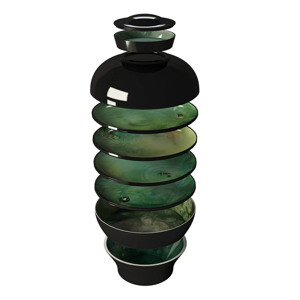 Yuan Noir | Narcisse - Stackable Set of Dishes