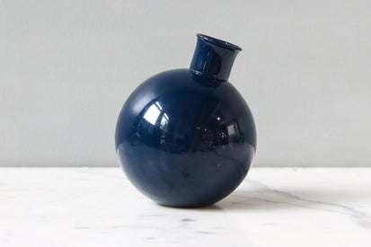 Navy Sphere Bud Vase