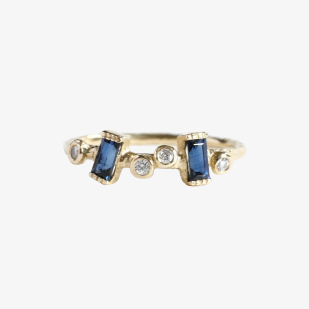 Scattered Sapphire Ring