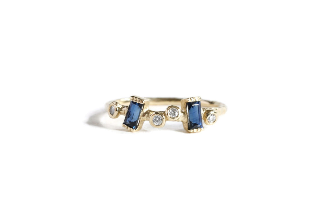 Scattered Sapphire Ring