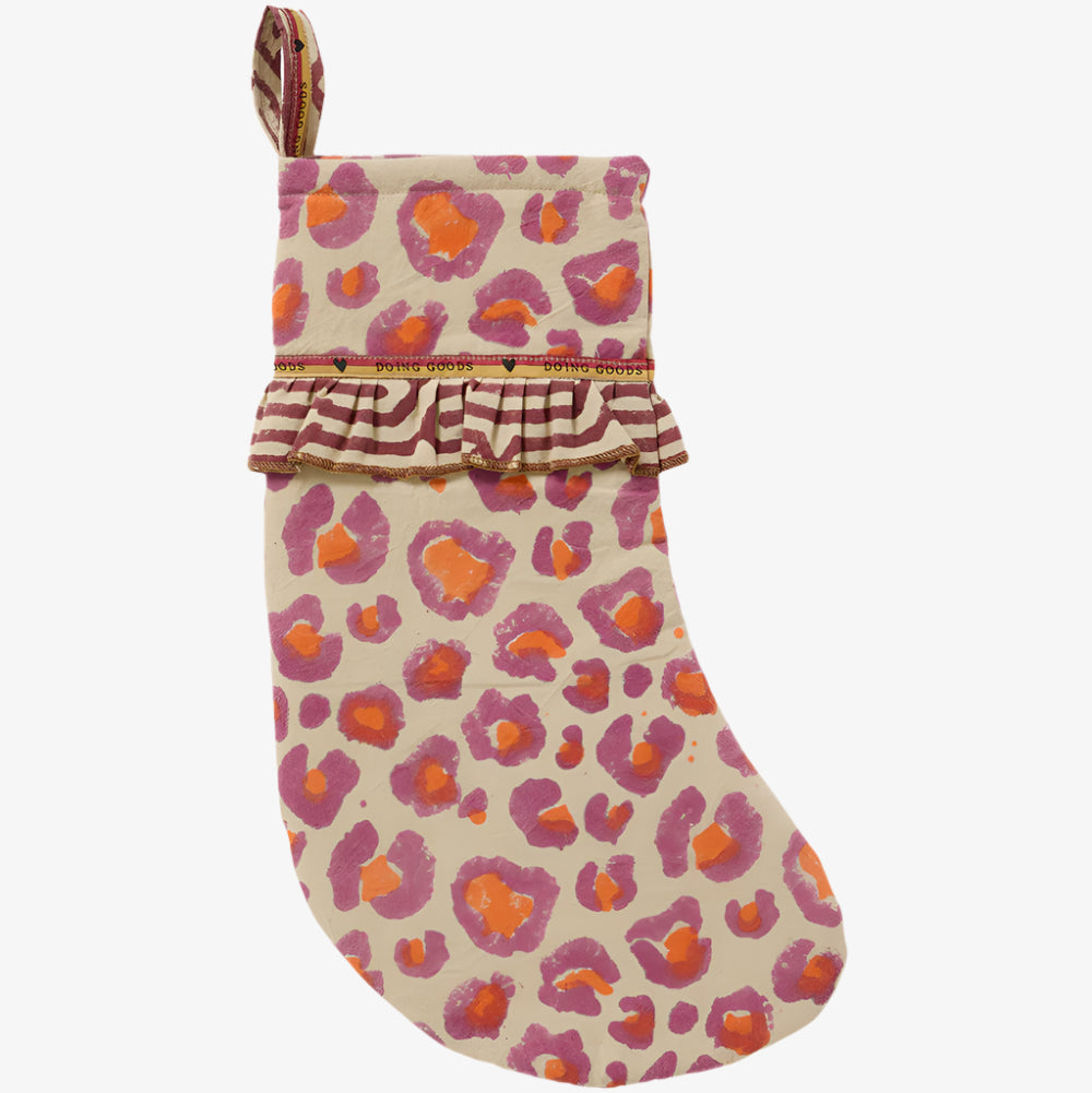 Pink Leopard Christmas Stocking