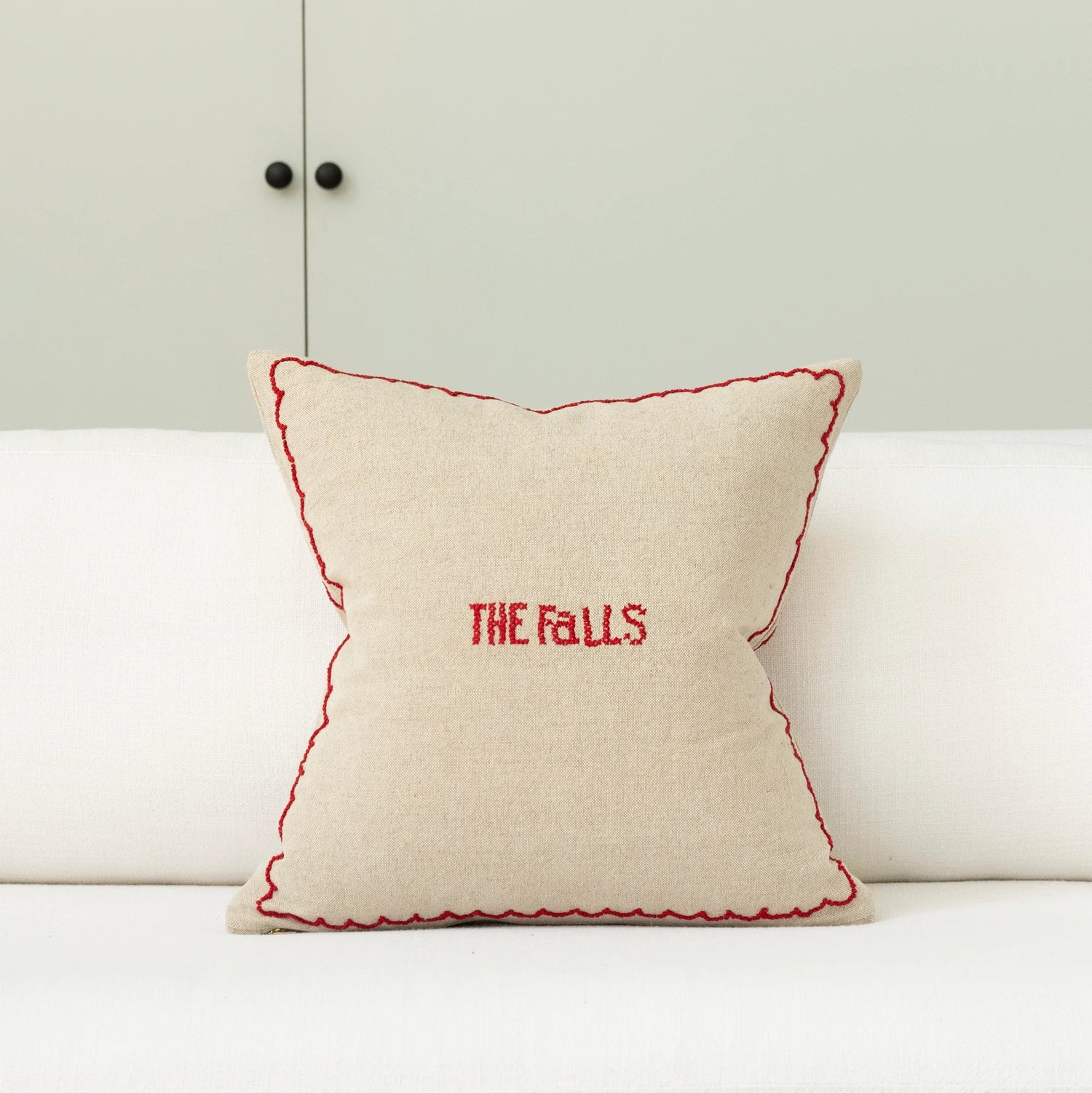 Red Work Stewie&quot; Pillow