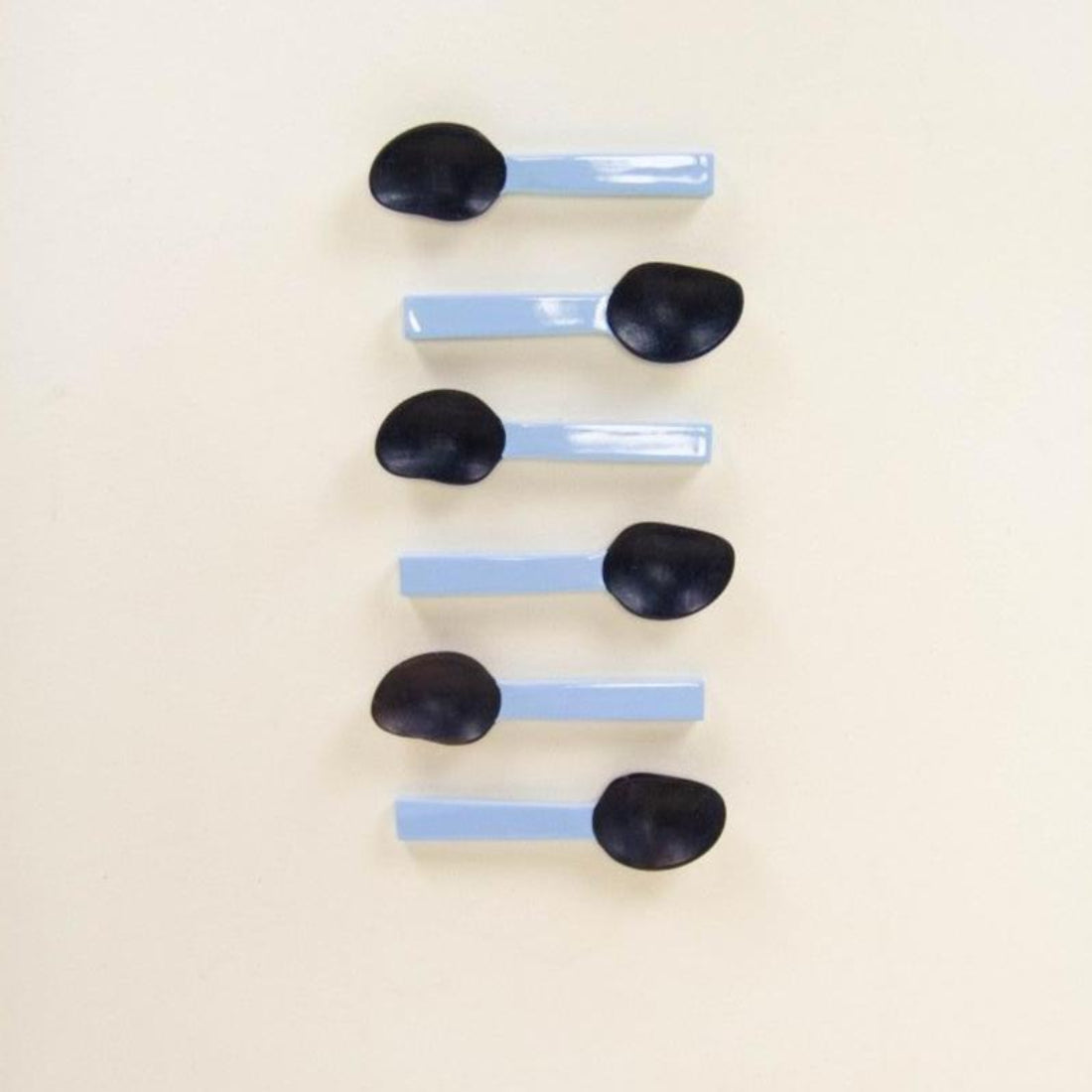 Arbre Black Horn and Blue Lacquer Caviar Spoon - Set of 6