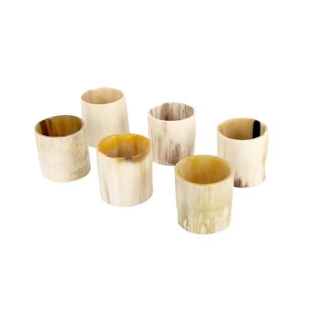 Blonde Horn Napkin Rings Set of 6