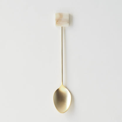 Marbled and Gold Square Appetizer Spoon