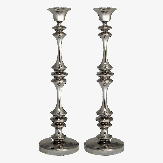 Tristan Silver Candlesticks Set of 2