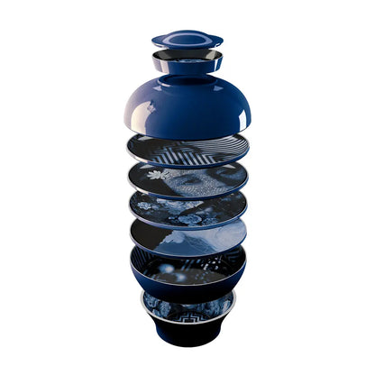 Yuan Bleu nuit | Osorio - Stackable Set of Dishes
